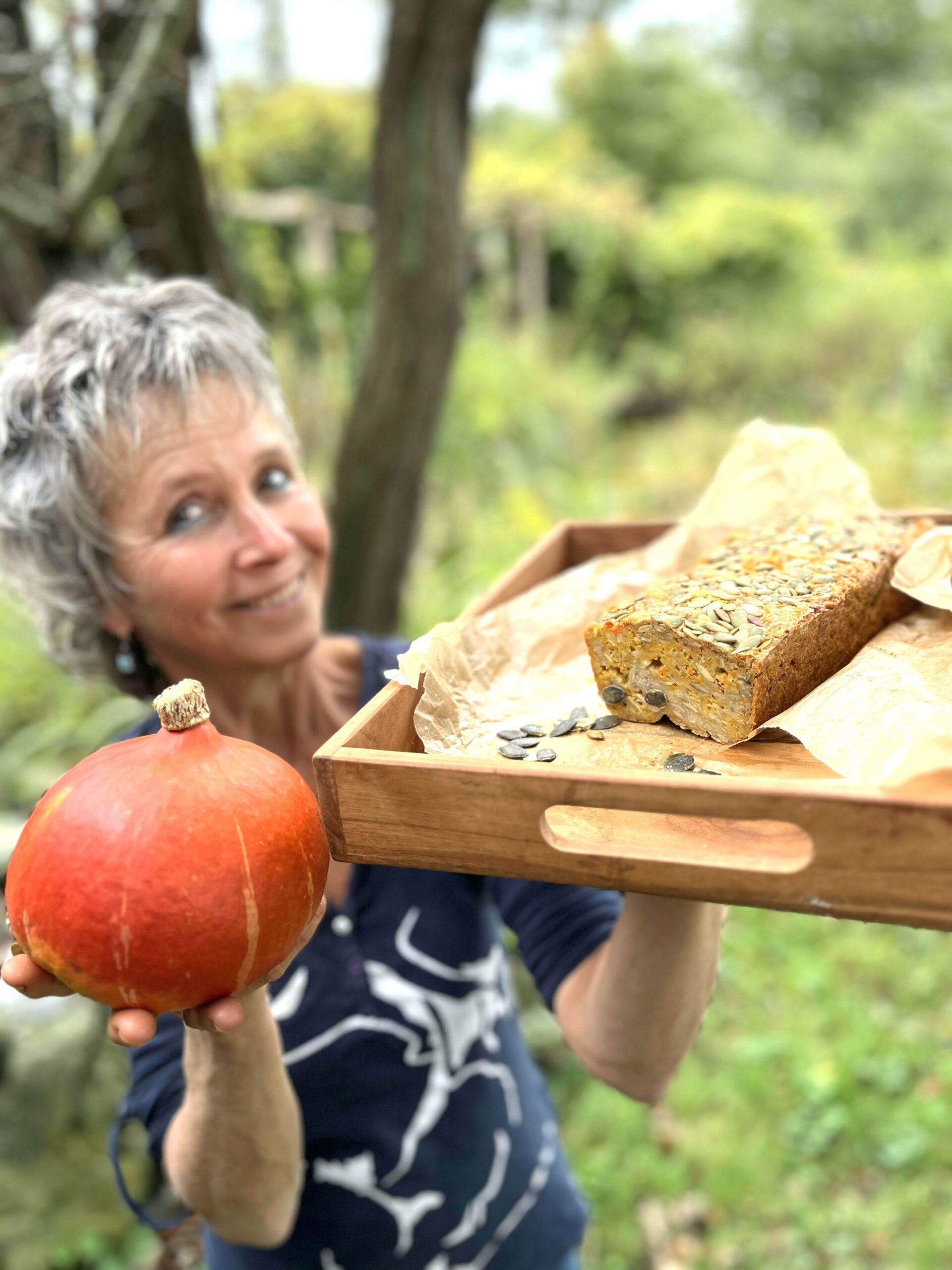 Zonnespelt pompoenbrood met broodmix