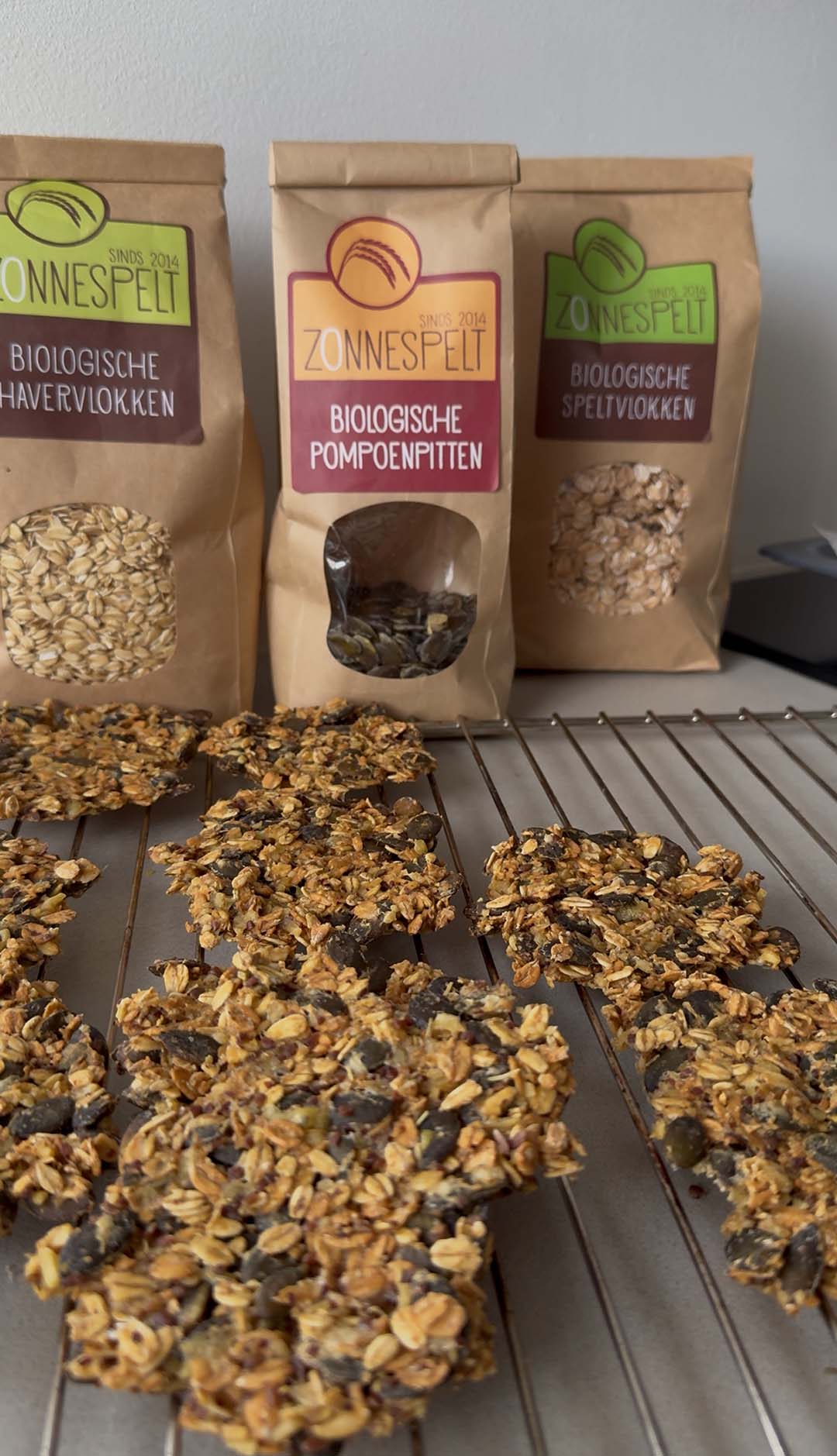 Haver-spelt crackers zonnespelt